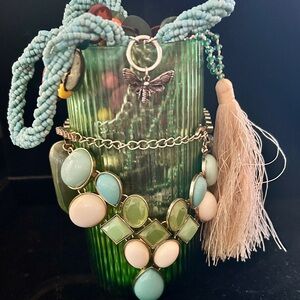 Mystery Cup “Desert Dreaming “ full of vintage estate Jewelry in a Saguaro glass